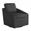 Studio Living Haven Swivel Accent Chair in Black Chenille Fabric Upholstery