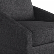 Studio Living Haven Swivel Accent Chair in Black Chenille Fabric Upholstery