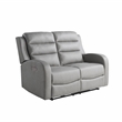 Relax A Lounger Ashland Power Recliner Loveseat in Gray Vegan Faux Leather