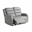 Relax A Lounger Ashland Power Recliner Loveseat in Gray Vegan Faux Leather