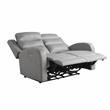 Relax A Lounger Ashland Power Recliner Loveseat in Gray Vegan Faux Leather