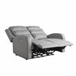 Relax A Lounger Ashland Power Recliner Loveseat in Gray Vegan Faux Leather