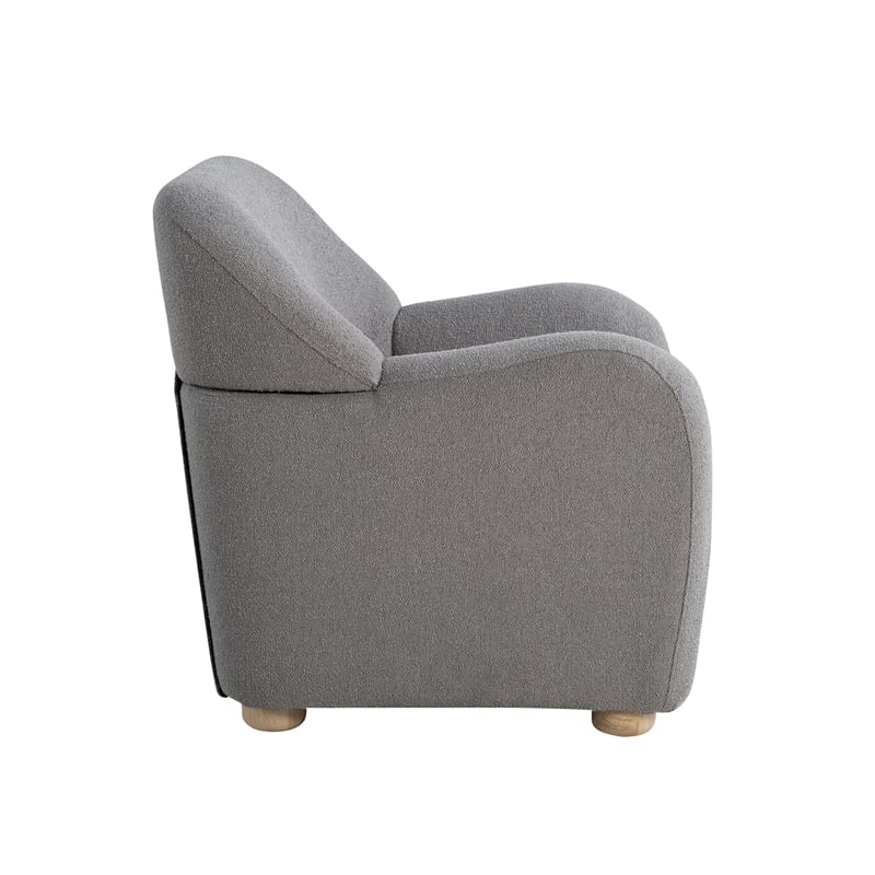 Studio Living Greenville Chair in Gray Boucle Fabric Upholstery