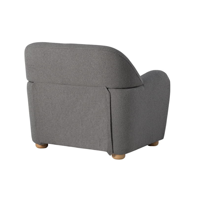 Studio Living Greenville Chair in Gray Boucle Fabric Upholstery