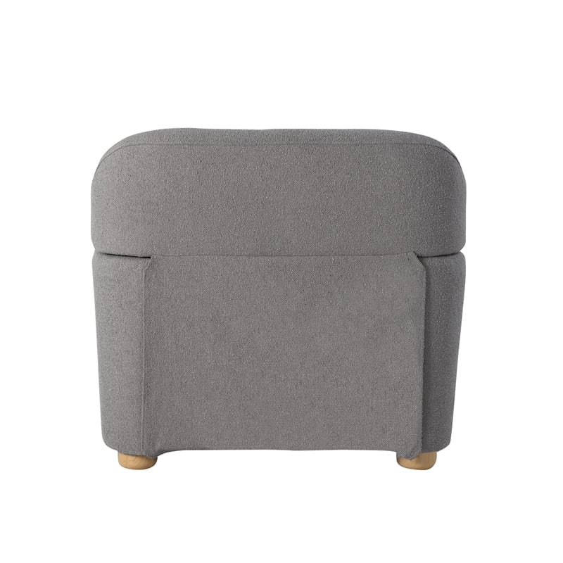 Studio Living Greenville Chair in Gray Boucle Fabric Upholstery