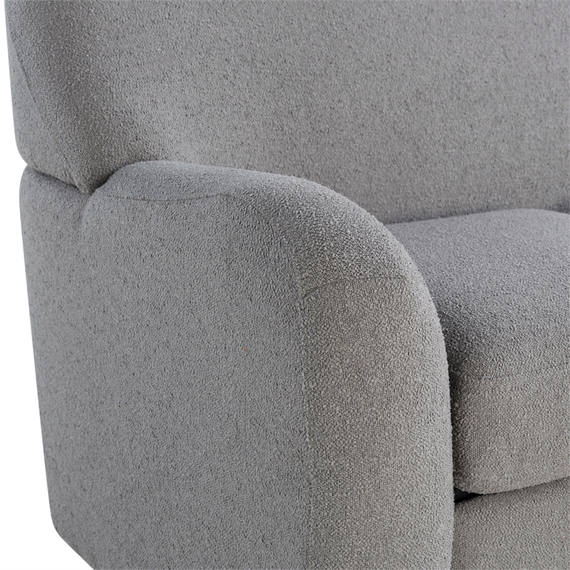Studio Living Greenville Chair in Gray Boucle Fabric Upholstery