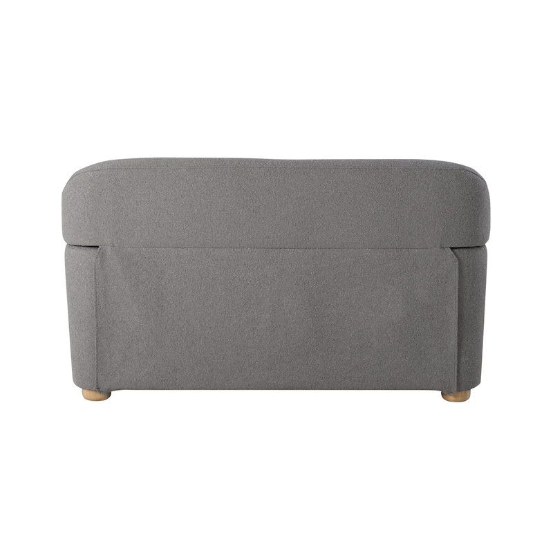 Studio Living Greenville Loveseat in Gray Boucle Fabric Upholstery