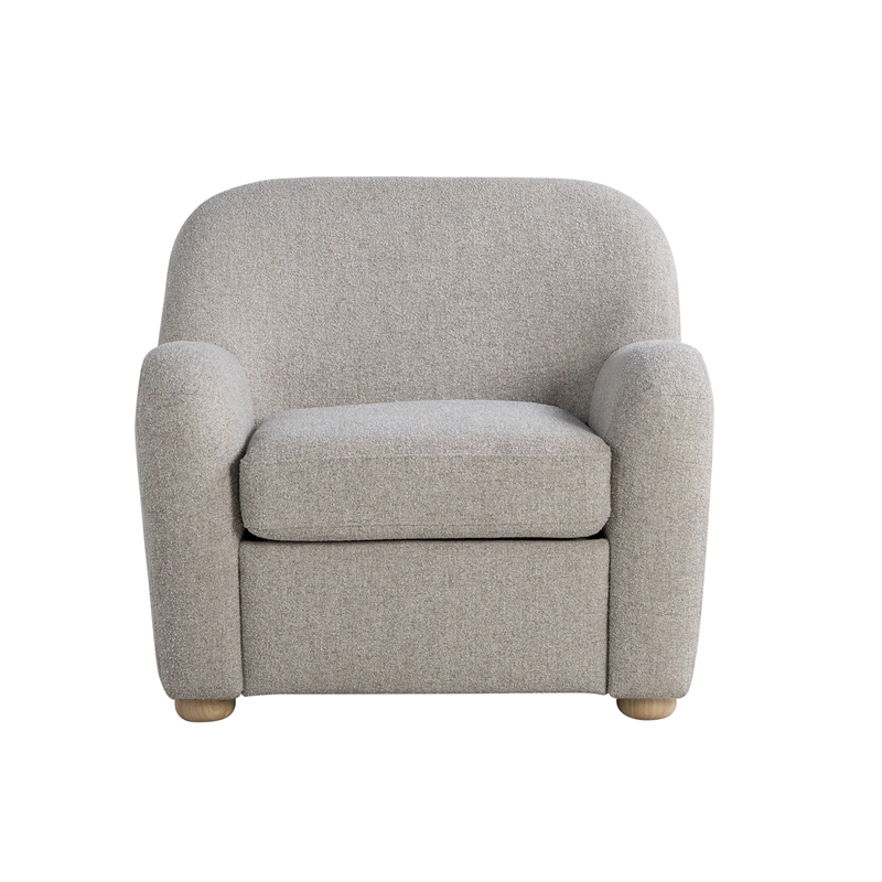 Studio Living Greenville Chair in Pebble Gray Boucle Fabric Upholstery