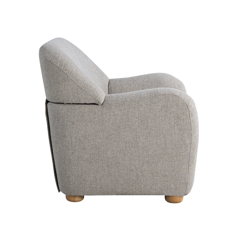 Studio Living Greenville Chair in Pebble Gray Boucle Fabric Upholstery