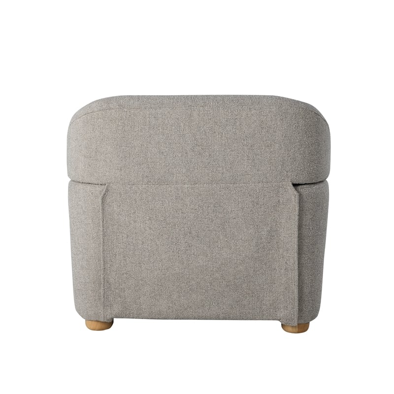 Studio Living Greenville Chair in Pebble Gray Boucle Fabric Upholstery