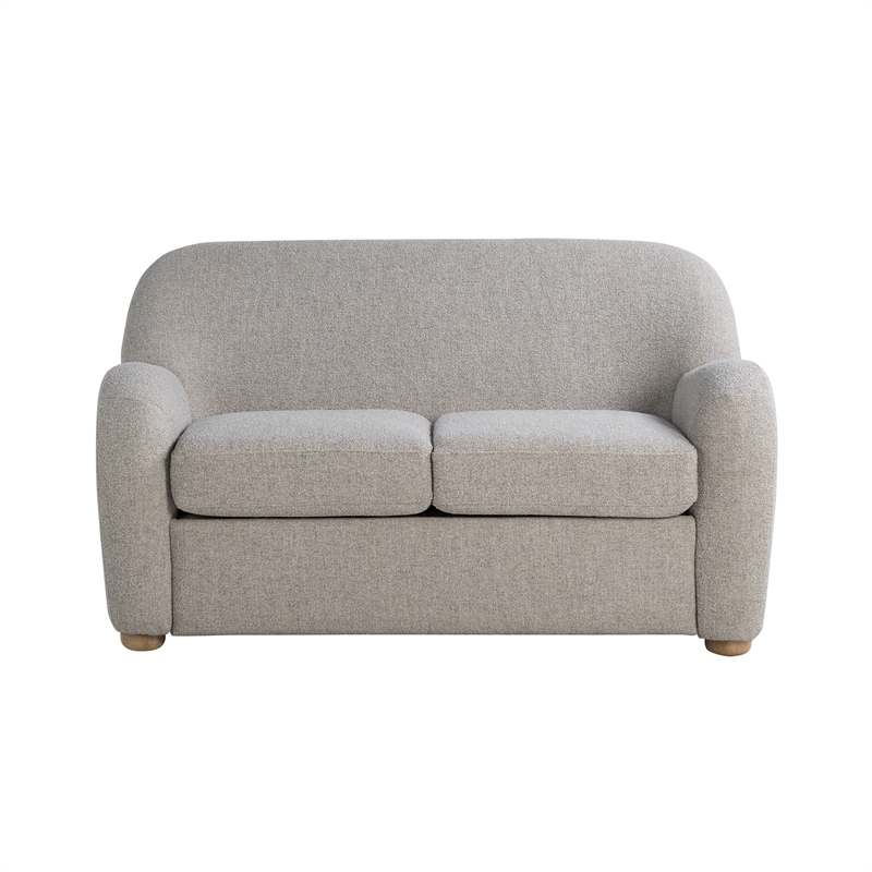 Studio Living Greenville Loveseat in Pebble Gray Boucle Fabric