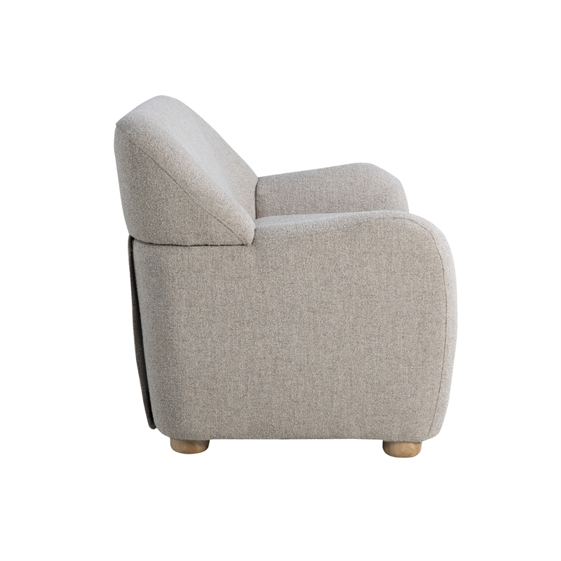 Studio Living Greenville Loveseat in Pebble Gray Boucle Fabric