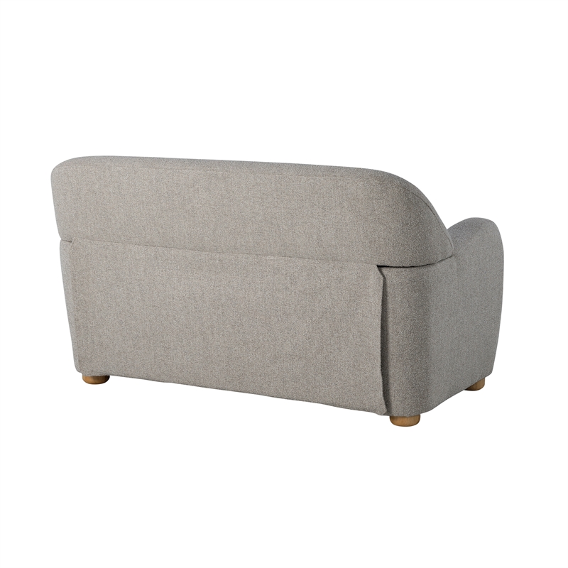Studio Living Greenville Loveseat in Pebble Gray Boucle Fabric