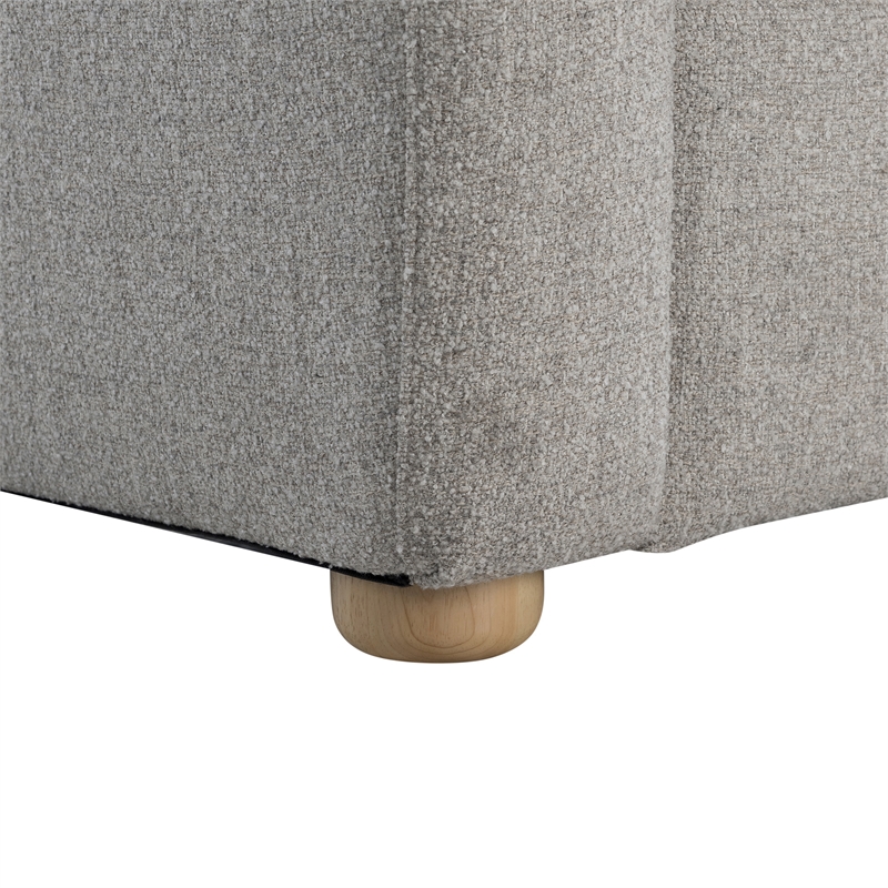 Studio Living Greenville Loveseat in Pebble Gray Boucle Fabric