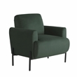 Studio Living Kensington Accent Chair in Green Velvet Fabric