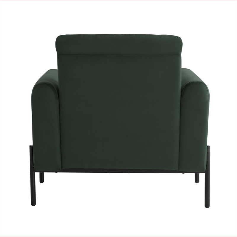 Studio Living Kensington Accent Chair in Green Velvet Fabric