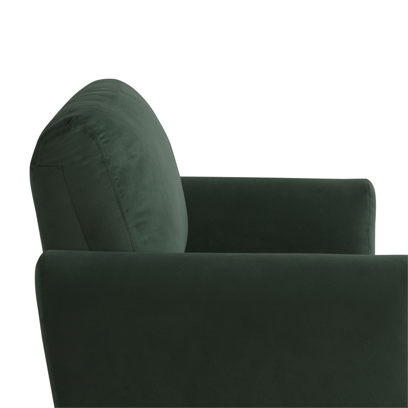 Studio Living Kensington Accent Chair in Green Velvet Fabric