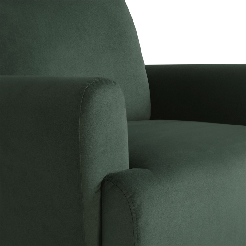 Studio Living Kensington Accent Chair in Green Velvet Fabric