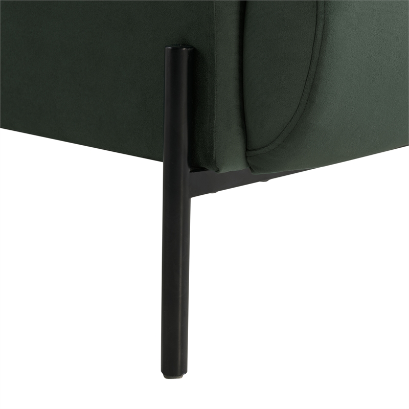 Studio Living Kensington Accent Chair in Green Velvet Fabric