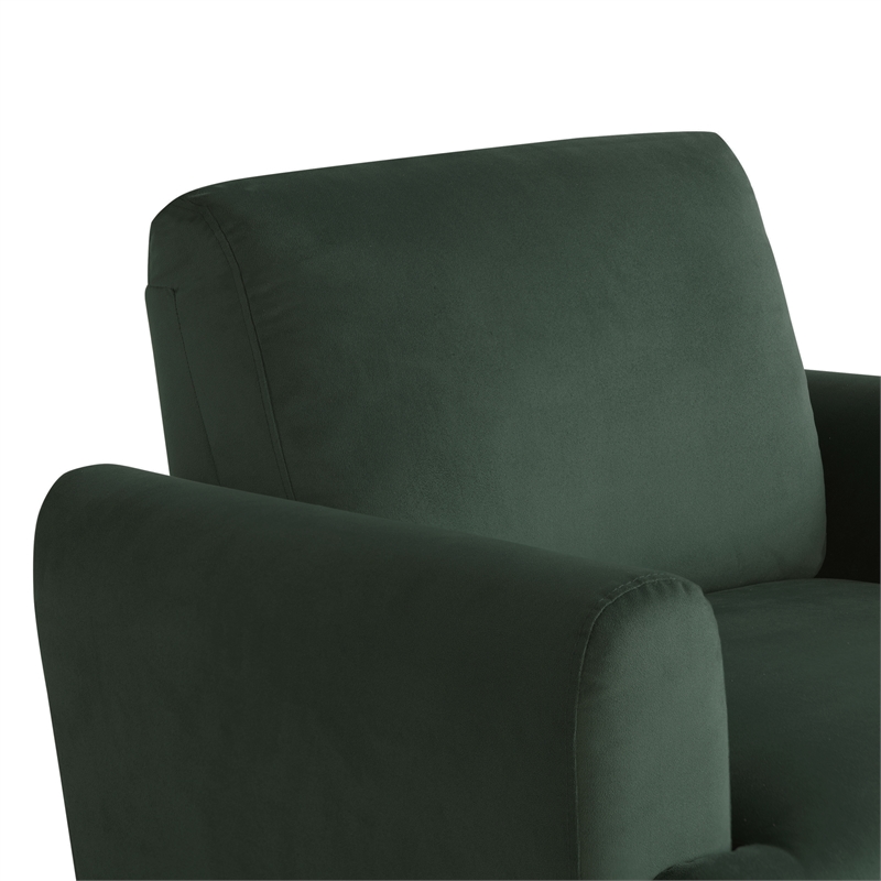 Studio Living Kensington Accent Chair in Green Velvet Fabric