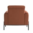 Studio Living Kensington Accent Chair in Rust Velvet Fabric Upholstery