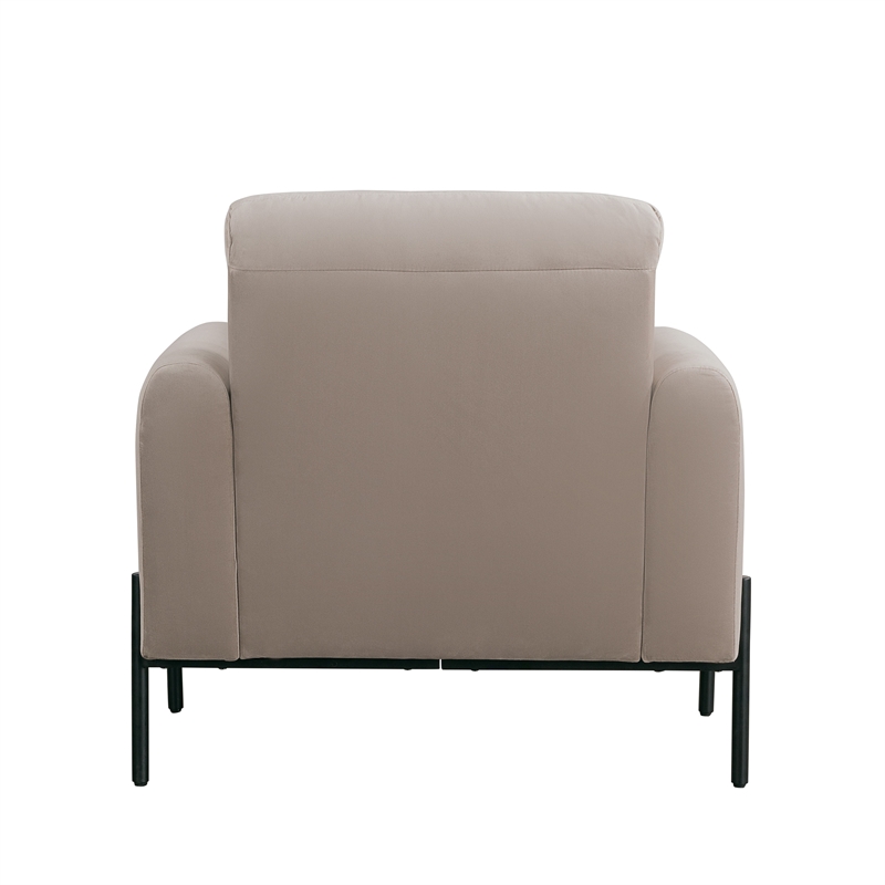 Studio Living Kensington Accent Chair in Taupe Velvet Fabric