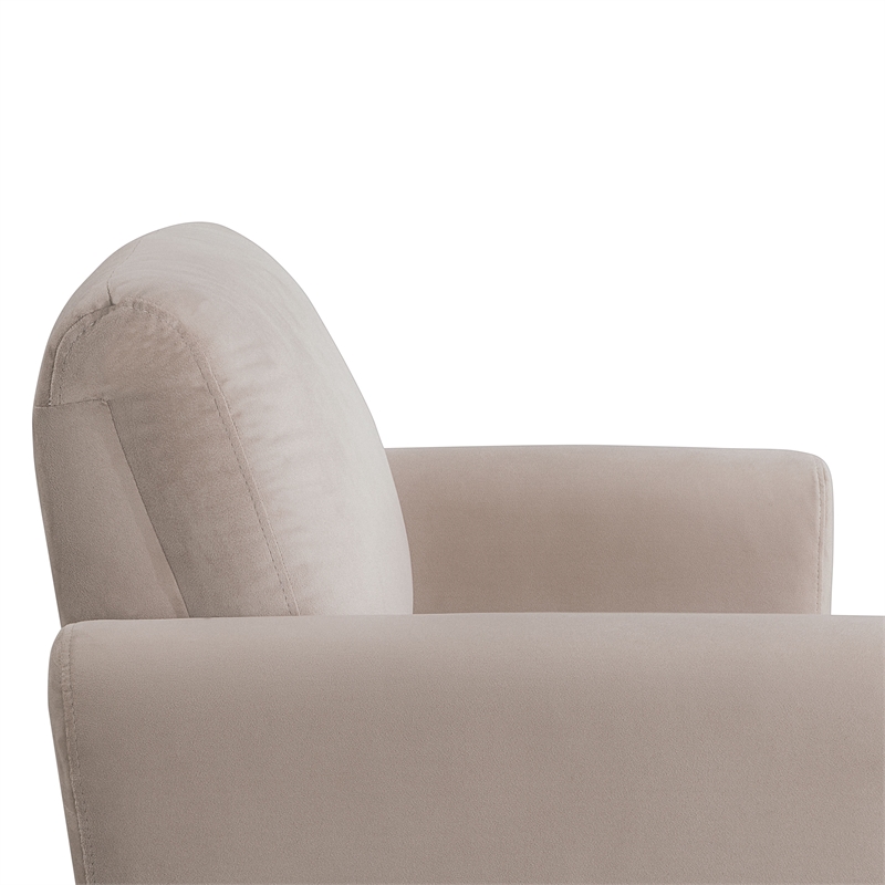 Studio Living Kensington Accent Chair in Taupe Velvet Fabric