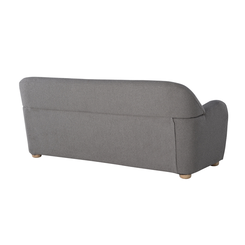 Studio Living Greenville Sofa in Gray Boucle Fabric Upholstery