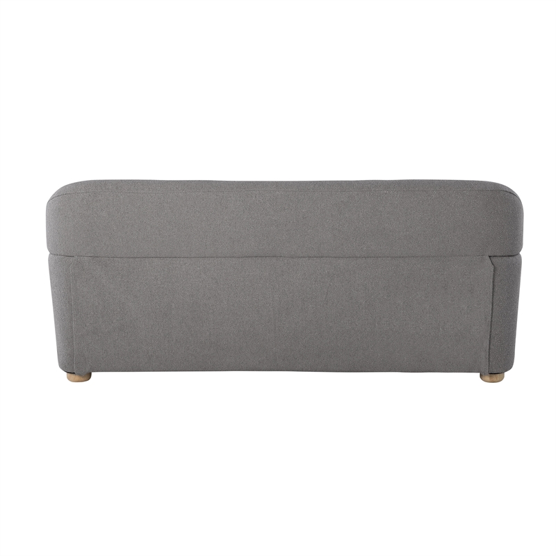 Studio Living Greenville Sofa in Gray Boucle Fabric Upholstery