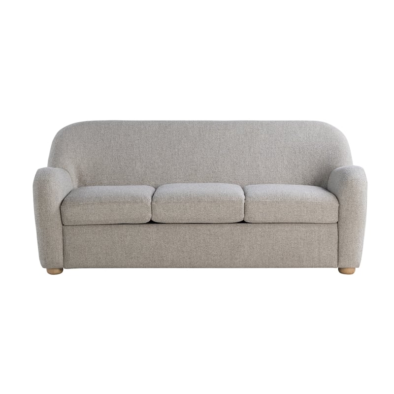 Studio Living Greenville Sofa in Pebble Gray Boucle Fabric Upholstery
