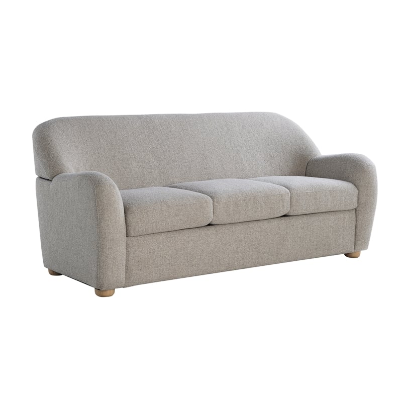 Studio Living Greenville Sofa in Pebble Gray Boucle Fabric Upholstery