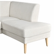 Studio Living Solano Bumper Sectional Sofa in Cream Woven Fabric