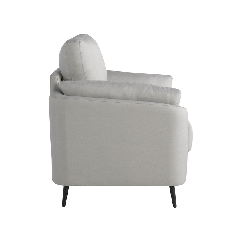 Studio Living Bradley Chair in Smoke Gray Woven Fabric Upholstery