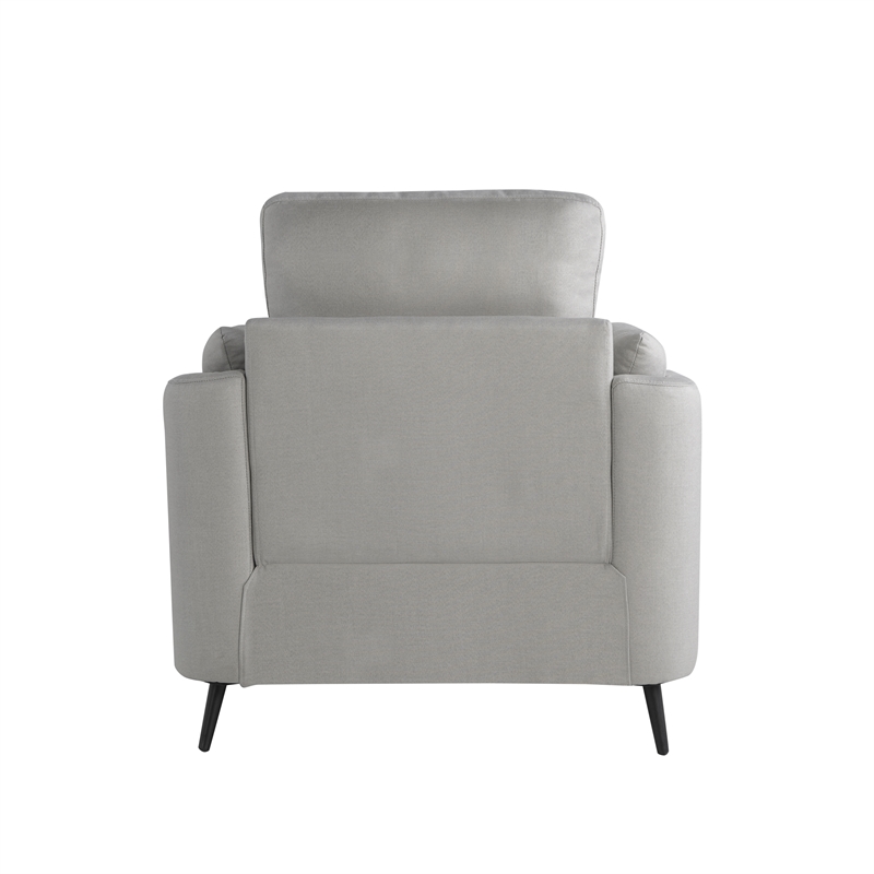 Studio Living Bradley Chair in Smoke Gray Woven Fabric Upholstery