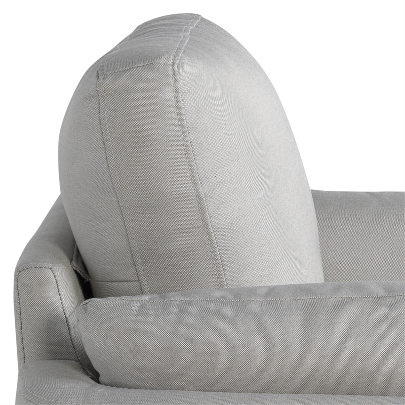 Studio Living Bradley Chair in Smoke Gray Woven Fabric Upholstery