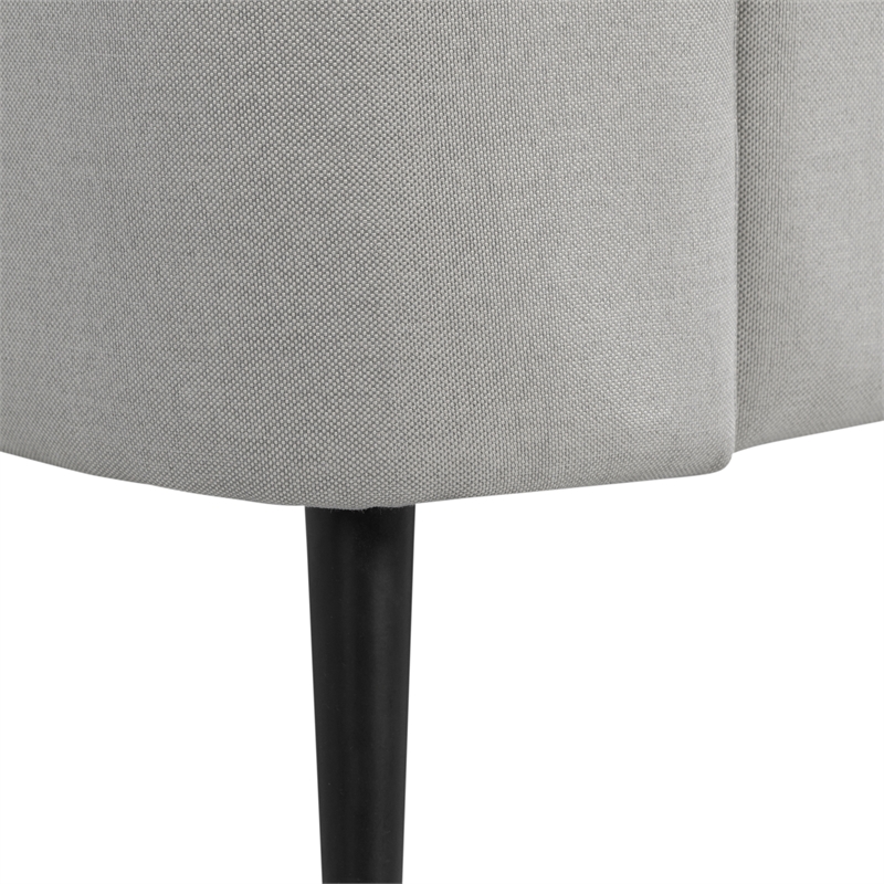 Studio Living Bradley Chair in Smoke Gray Woven Fabric Upholstery