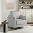 Studio Living Bradley Chair in Smoke Gray Woven Fabric Upholstery