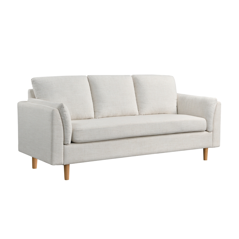 LifeStyle Solutions Studio Living Statham Sofa in Cream Woven Fabric Upholstery
