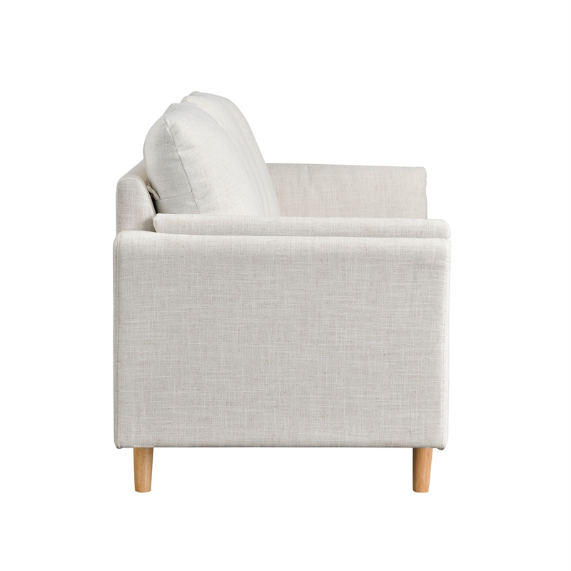 LifeStyle Solutions Studio Living Statham Sofa in Cream Woven Fabric Upholstery