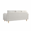 LifeStyle Solutions Studio Living Statham Sofa in Cream Woven Fabric Upholstery