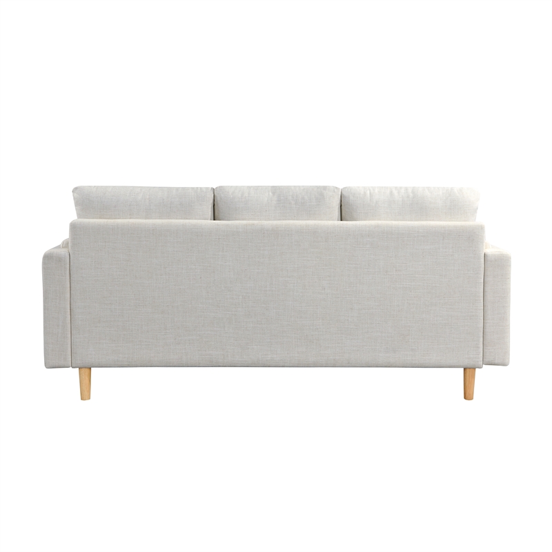 LifeStyle Solutions Studio Living Statham Sofa in Cream Woven Fabric Upholstery
