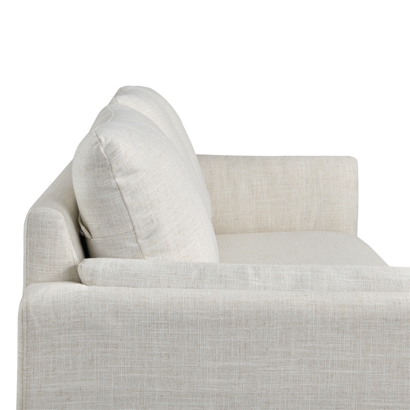 LifeStyle Solutions Studio Living Statham Sofa in Cream Woven Fabric Upholstery