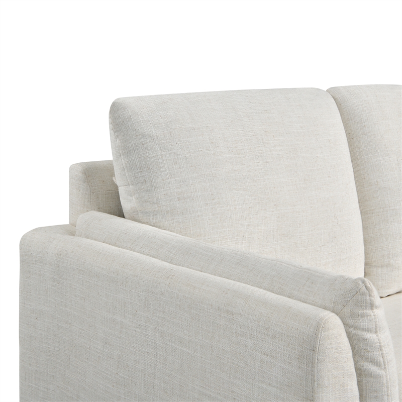 LifeStyle Solutions Studio Living Statham Sofa in Cream Woven Fabric Upholstery