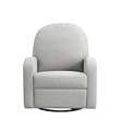 Relax A Lounger Parson Swivel Rocker Recliner in Light Gray Polyeseter Fabric