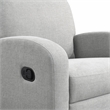 Relax A Lounger Parson Swivel Rocker Recliner in Light Gray Polyeseter Fabric