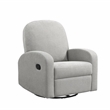 Relax A Lounger Parson Swivel Rocker Recliner in Light Gray Polyeseter Fabric