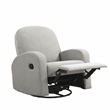 Relax A Lounger Parson Swivel Rocker Recliner in Light Gray Polyeseter Fabric