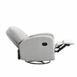 Relax A Lounger Parson Swivel Rocker Recliner in Light Gray Polyeseter Fabric