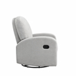 Relax A Lounger Parson Swivel Rocker Recliner in Light Gray Polyeseter Fabric