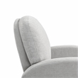 Relax A Lounger Parson Swivel Rocker Recliner in Light Gray Polyeseter Fabric